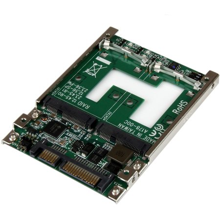 Startech.Com Dual mSATA SSD RAID to 2.5" SATA RAID Adapter Converter 25SAT22MSAT